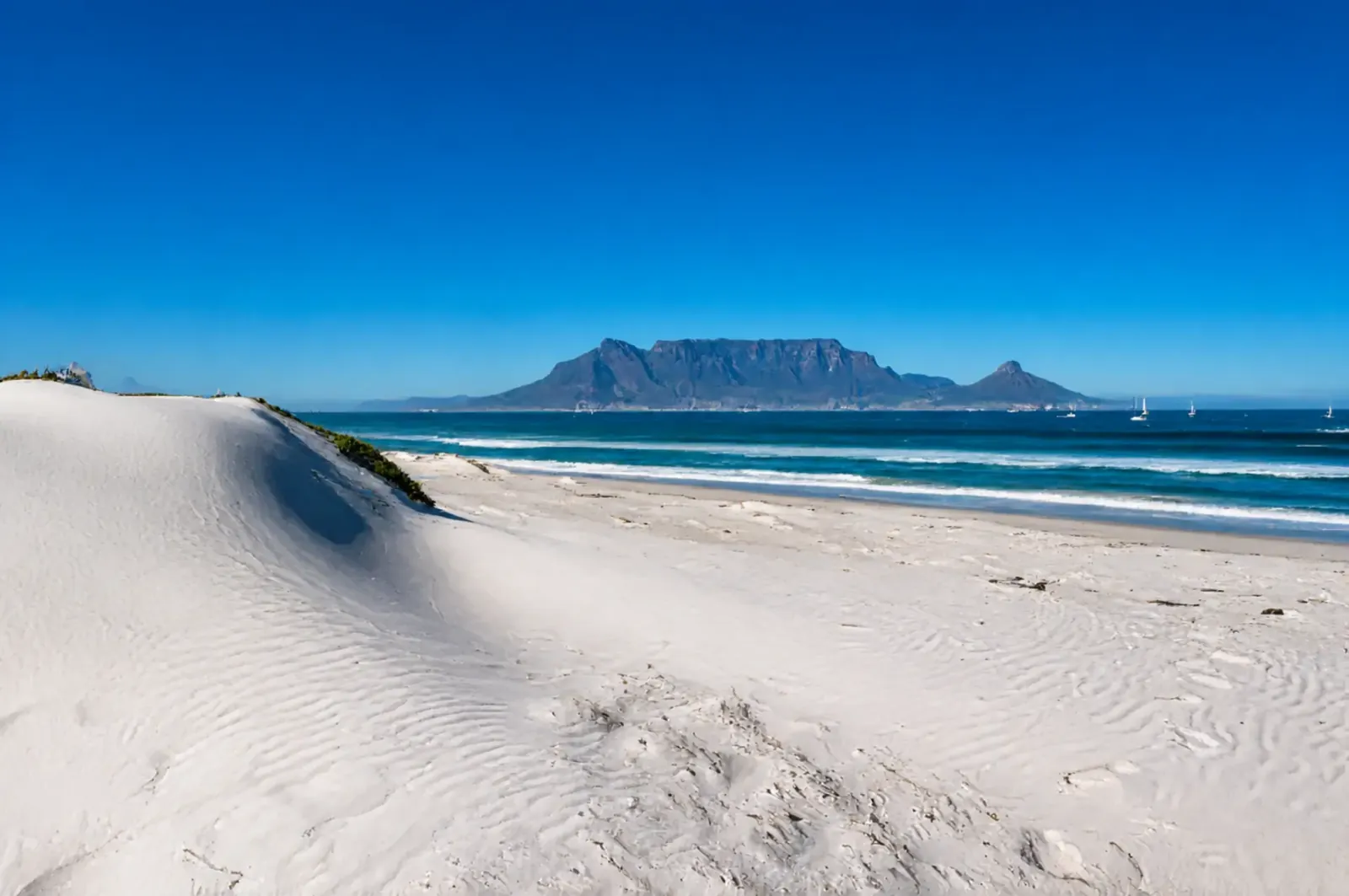 Blouberg Beach with Table Mountain across the bay
