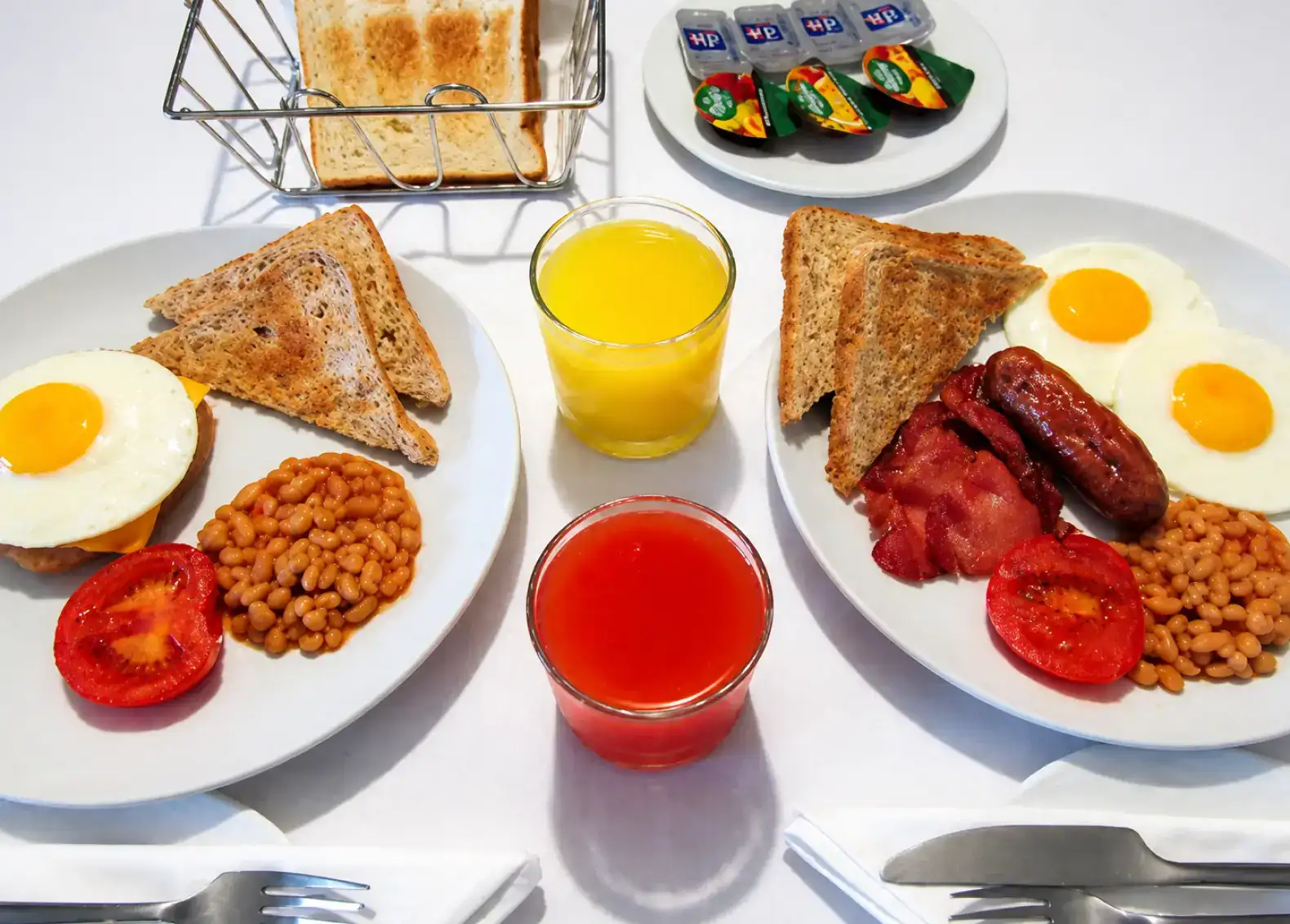 Full English breakfast served at the hotel
